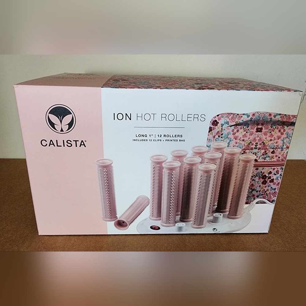 Calista NEW Ion Hot Rollers 12pc Set with Special Edition Bag for LONG HAIR